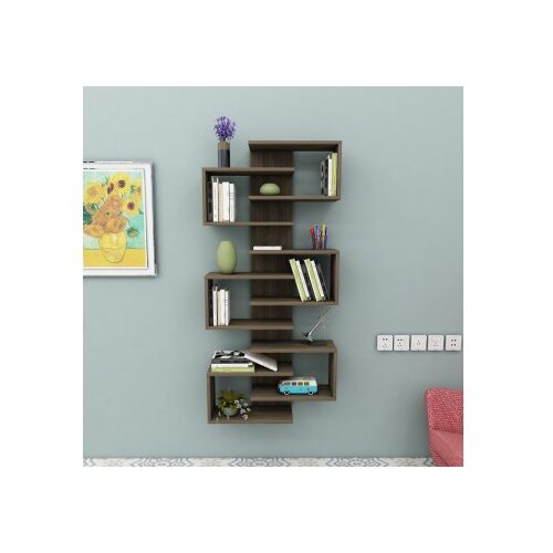 Hanah home polica za knjige lotus walnut Slike