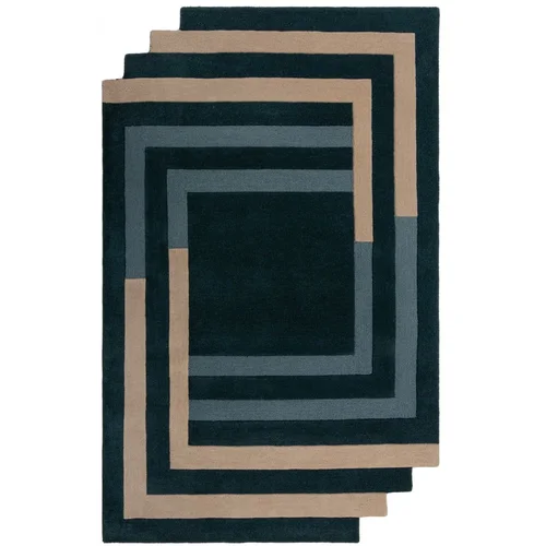 Flair Rugs Tamno zeleni ručno rađen vunen tepih 150x240 cm Labyrinth Shaped –