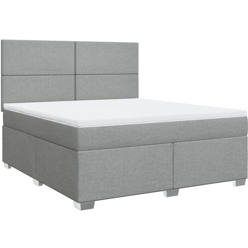 Maison Chic Box spring postelja - Vzmetna postelja z vzmetnico svetlo siva 180x200 cm blago SL5217, (21901205) Cene