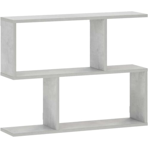  Zidna polica Betonska siva 72 x 17 x 55.5 cm prerađeno drvo - Betonska siva 2 odjeljka Slike