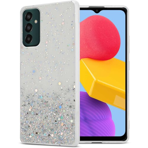 Cadorabo Ohišje, združljivo z Samsung Galaxy M13 4G in prozorna z bleščicami - Zaščitni ovitek iz prožnega silikona TPU s svetlečimi bleščicami, (20860181) Cene