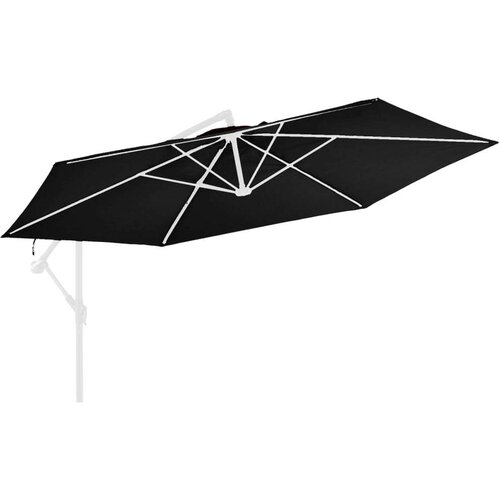  Zamjenska tkanina za konzolni suncobran 350 cm crna Slike