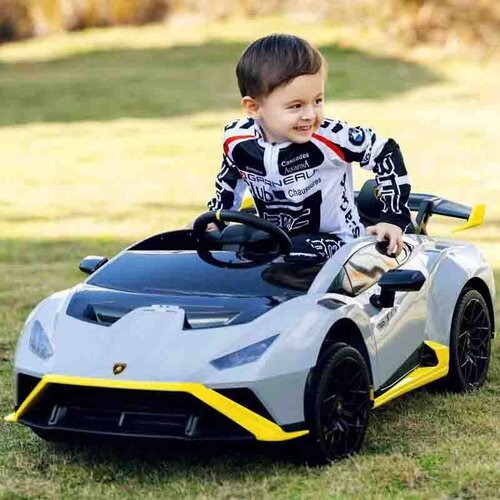 Premium Lamborghini Hurac&amp;aacute;n STO na akumulator 12V 10Ah sa Drift funkcijom - Sivi Slike