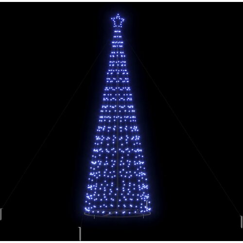  LED božićno drvce EKENAS 400 cm 800 LED lampica Plava Čelik Slike
