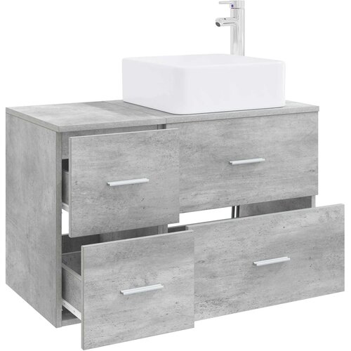  Set namje&amp;scaron;taja za kupaonicu 2 kom. Betonska siva 59 x 35 x 80 cm Slike