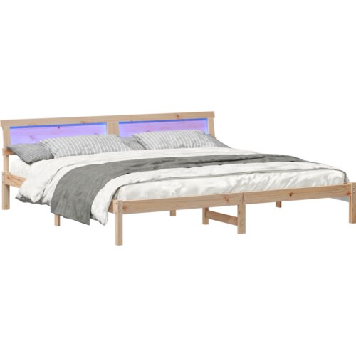  Krevetna konstrukcija Smeđa 180 cm x 200 cm Masivna borovina Slike