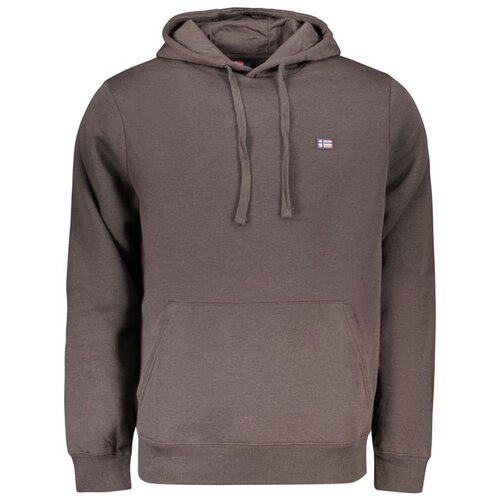 Norway 1963 mu&amp;scaron;ka hoodie dukserica sa sredi&amp;scaron;njim džepom smeđa Slike