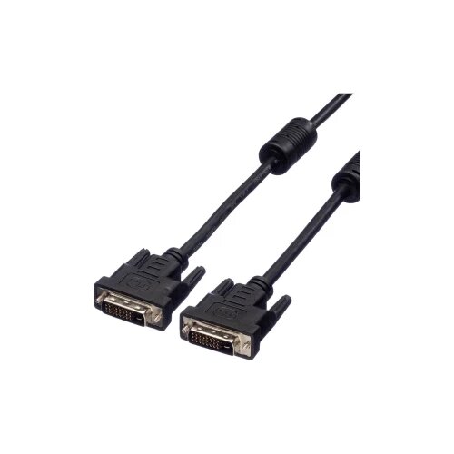 Value DVI priključni kabel DVI-D 24+1-polni utikač 7.50 m crna 11.99.5556 sa zaštitom, mogućnost vijčanog spajanja DVI kabel Cijene