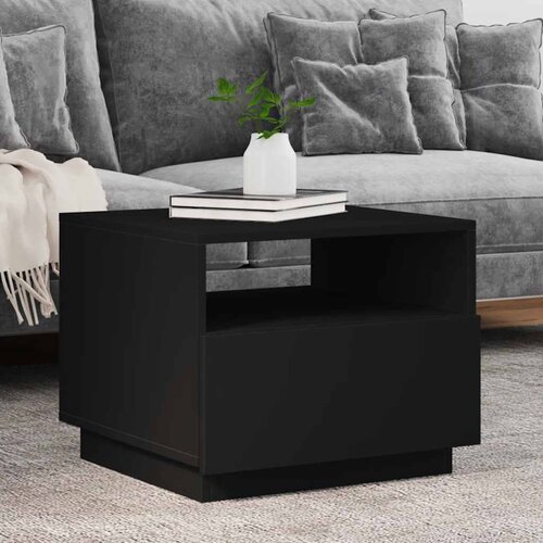 Furnova Klubska mizica z LED lučkami črna 50x49x40 cm, (21913850) Cene