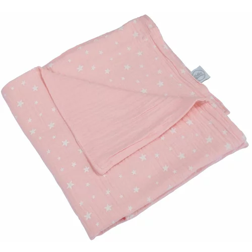 Bébé Douceur Ružičasta deka za bebe od muslina 75x75 cm –