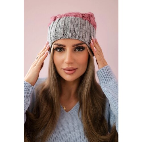 Kesi Cap with fleece Paris K212 dark pink+gray Cijene