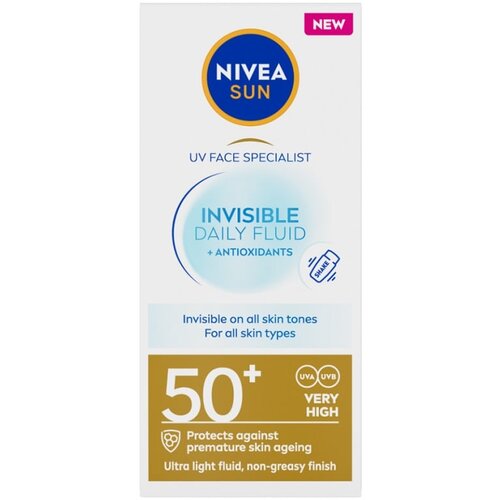Nivea SUN Invisible Daily Fluid lahki zaščitni fluid SPF 50+ 40 ml Cene