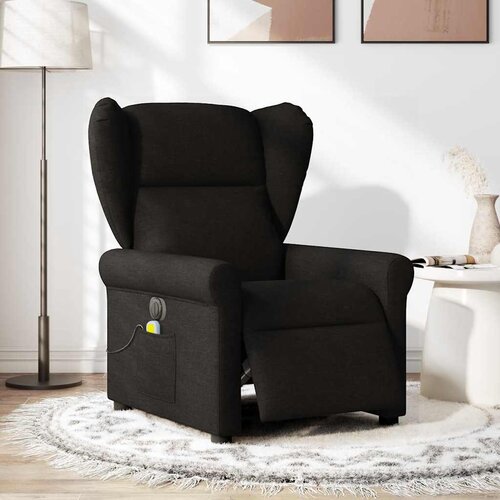 Maison Chic Električni masažni naslanjač - Relax naslanjač črno blago, (22134822) Cene