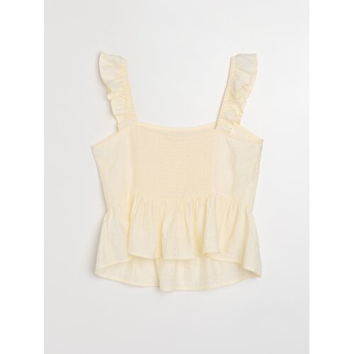 Sinsay Bluza na naramenice s volanima s viskozom Slike