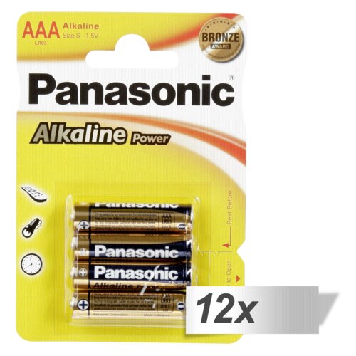 Panasonic 12x4 Alkaline Power Micro AAA LR03 - baterije Slike