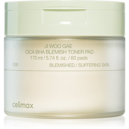 celimax Ji Woo Gae Cica BHA Blemish Toner Pad eksfolijacijske blazinice za osjetljivo lice sklono aknama 60 kom Cijene