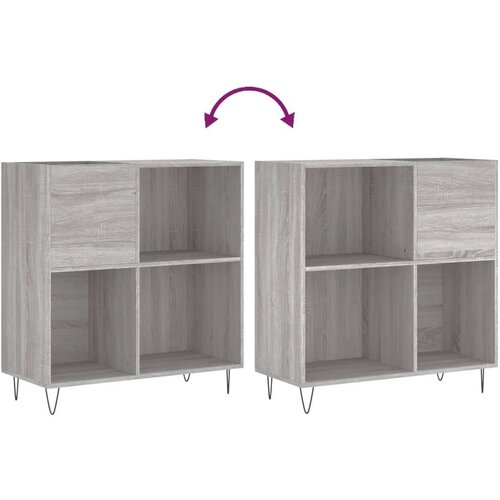 vidaXL Omarica za gramofonske plo&scaron;če siva sonoma 84,5x38x89cm inž. les Cene