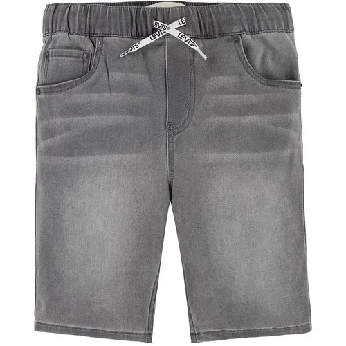 Levi's Otroške kratke hlače iz jeansa LVB SKINNY DOBBY SHORT siva barva
