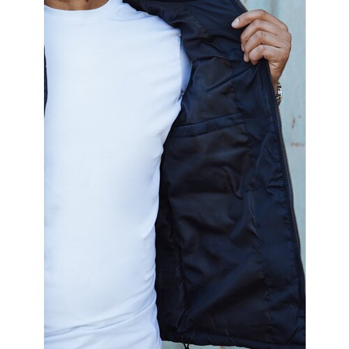 DStreet Men&amp;#039;s quilted vest with hood blue Slike