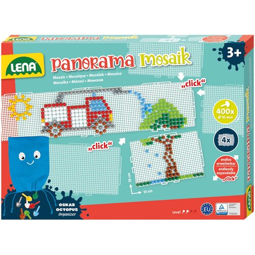 Lena LENA: Panorama Mosaik XL komplet prosojnih pikic 10 mm, 400 kosov Slike