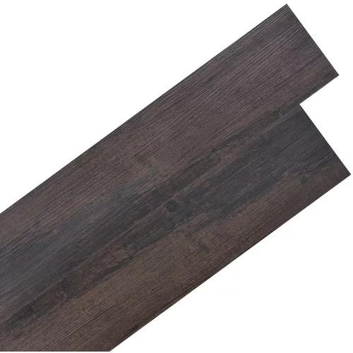 vidaXL Samolepilne talne plošče PVC 5,02 m² 2 mm temno rjave
