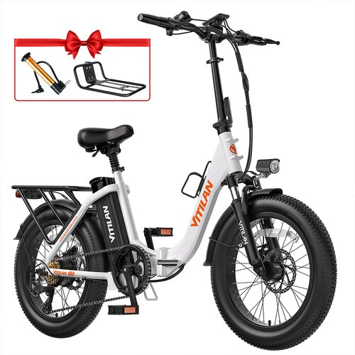 Vitilan Zložljivo električno kolo U3 - 750W 48V 13AH - Step Through - bela, (21960372) Cene