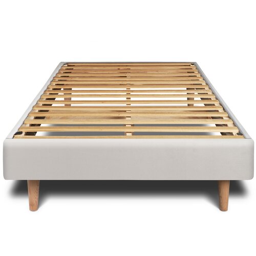 Sommeil de plomb Vzmetni boksi z letvami 90x190 cm - Žametna blago - Sestavljanje, (21607469) Cene