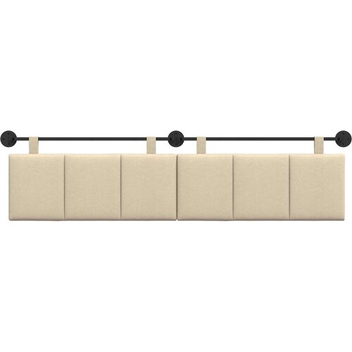  Držeće uzglavlje Zidne Prugasti Krema 210 x 55 x 5 cm tkanina - Krema 200 cm bez LED Slike