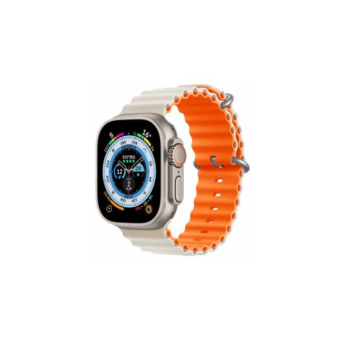 DEVIA Narukvica Silikonska Sport6 za Apple Watch 44/45/46/49mm belo-narandzasta Cene