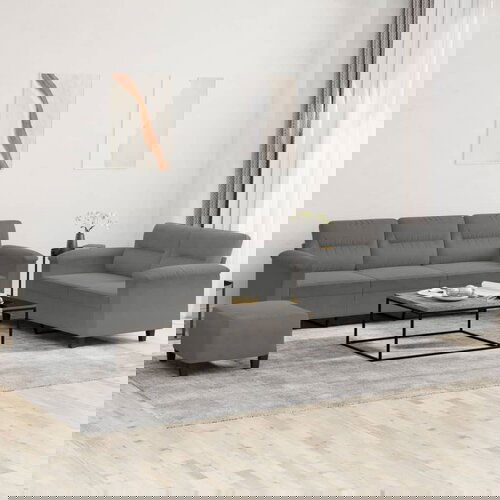 vidaXL 3-dijelni set sofa s jastucima tamnosivi od mikrovlakana Cijene
