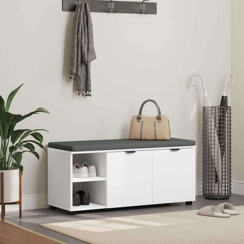  Haldna klop z blazino Enobarvno Bela 100 x 38 x 46 cm, (5000160669) Cene