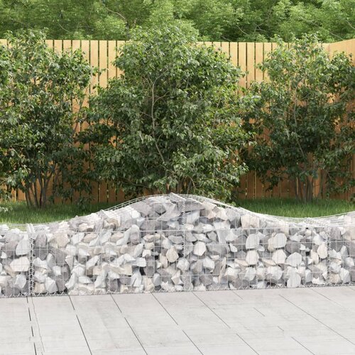 vidaXL Obokane gabion košare 9 kosov 200x50x40/60 cm pocinkano železo Cene