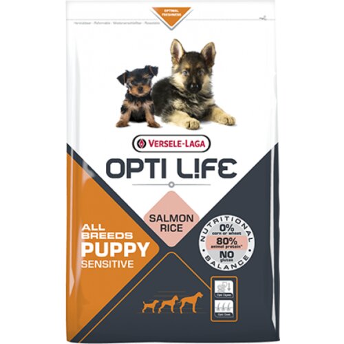 Versele-laga opti life dog puppy all sensitive salmon&rice 2.5kg Slike