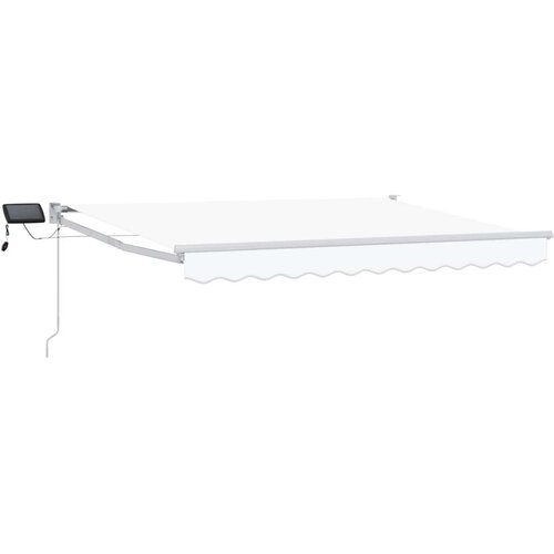 Ručna Ročna zložljiva senčnica z LED lučmi Bela 3,5 x 2,5 m, (5000206093) Cene