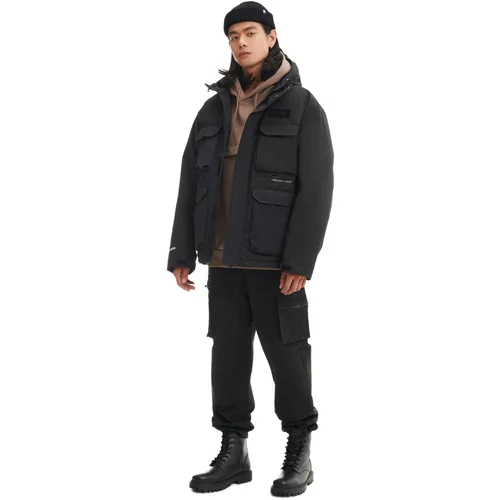 Cropp muška jakna s kapuljačom - Crna  4471W-99X