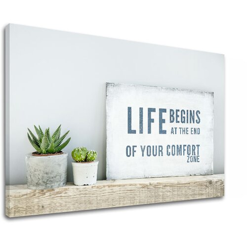 Motivaciona slika na platnu Life begins (moderne slike sa) Cijene