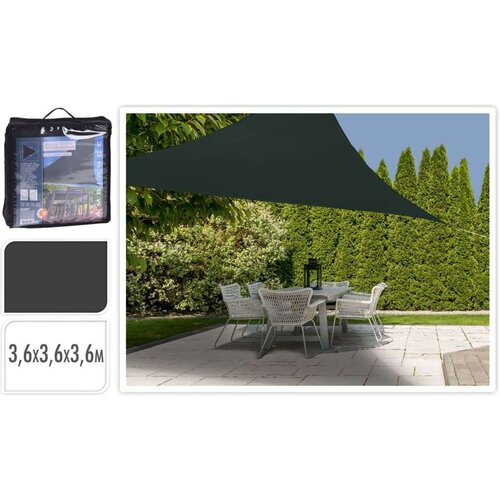 ProGarden sjenilo 3 6 x 3 6 x 3 6 m tamnosivo trokutasto Slike