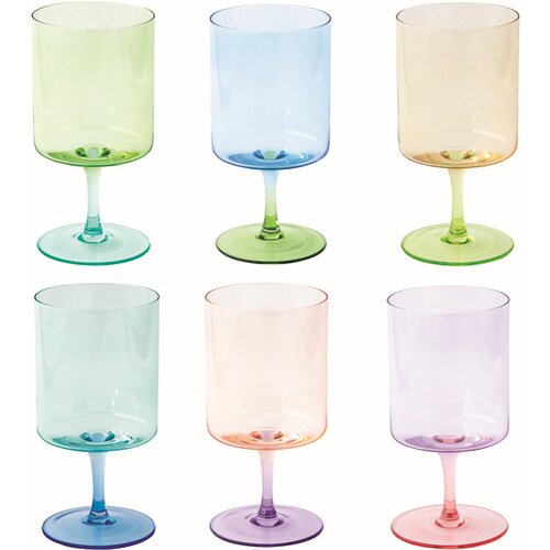 Easy Life set kelih za cocktail Rainbow 360ml, 6 kos, steklo Slike