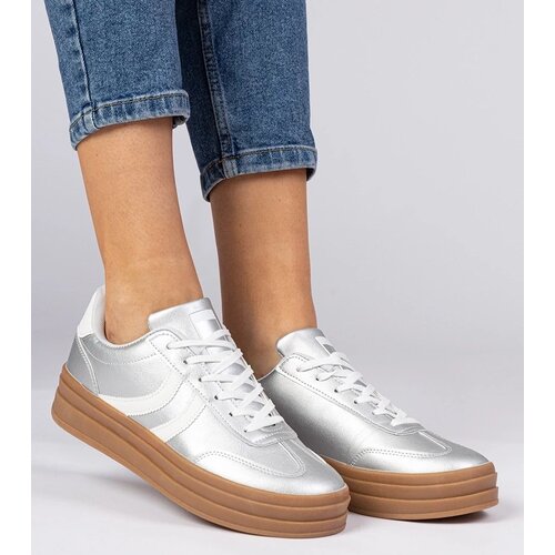 D/CEO marka niezdefiniowana Silver women's platform sneakers Melly Cene