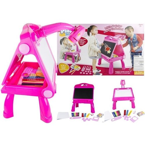 Lean Toys Stoječi projektor z črno tablo - kreda in marker Cene