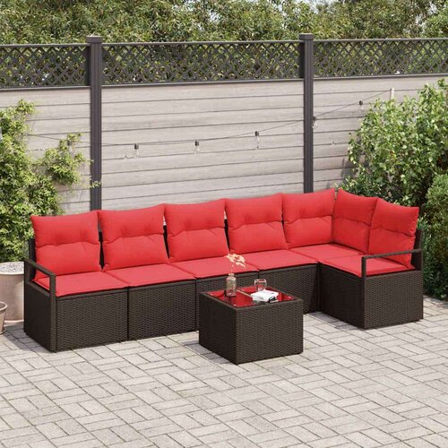  Set sofe 7 pcs Smeđa poliratan Cene