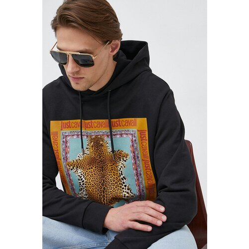 Just Cavalli Pulover mo&amp;scaron;ka, črna barva, s kapuco Slike