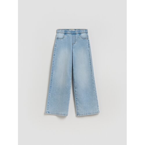 Reserved Rastezljive wide leg traperice - plava Cene