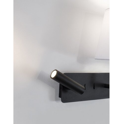 Nova Luce Bela/mat črna aluminijasta stenska svetilka z upogljivo konstrukcijo Savona &amp;ndash; Slike