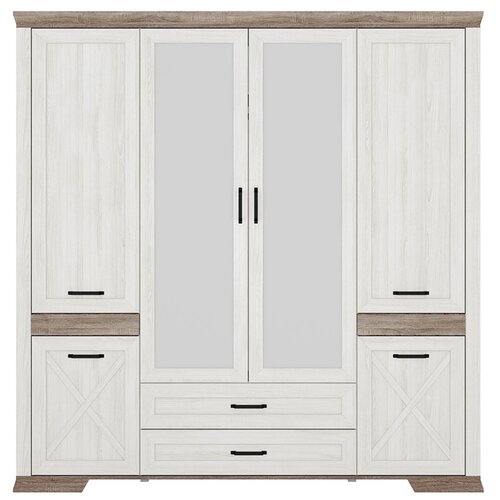 BRW GARDEROBNA OMARA 2 MARSELLE - PEPEL/TEMEN SONOMA HRAST Cene