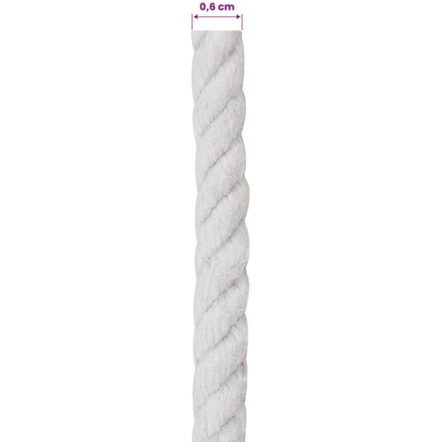  Konop Bijelo 0,6 x 0,6 x 10000 cm Pamuk Slike