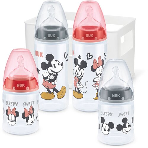 Nuk First Choice Starter Set za bebe sa indikatorom temperature Mickey Mouse Slike