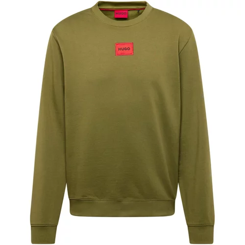 Hugo Sweater majica 'Diragol212' svijetlozelena / svijetlocrvena / crna