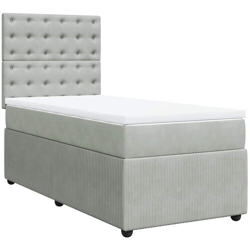 Box spring krevet s madracem svjetlosivi 100x200 cm bar&amp;scaron;unasti Slike