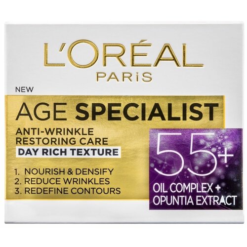 Loreal paris dnevna nega za obnavljanje kože age specialist anti-wrinkle 55+ 50ml Slike
